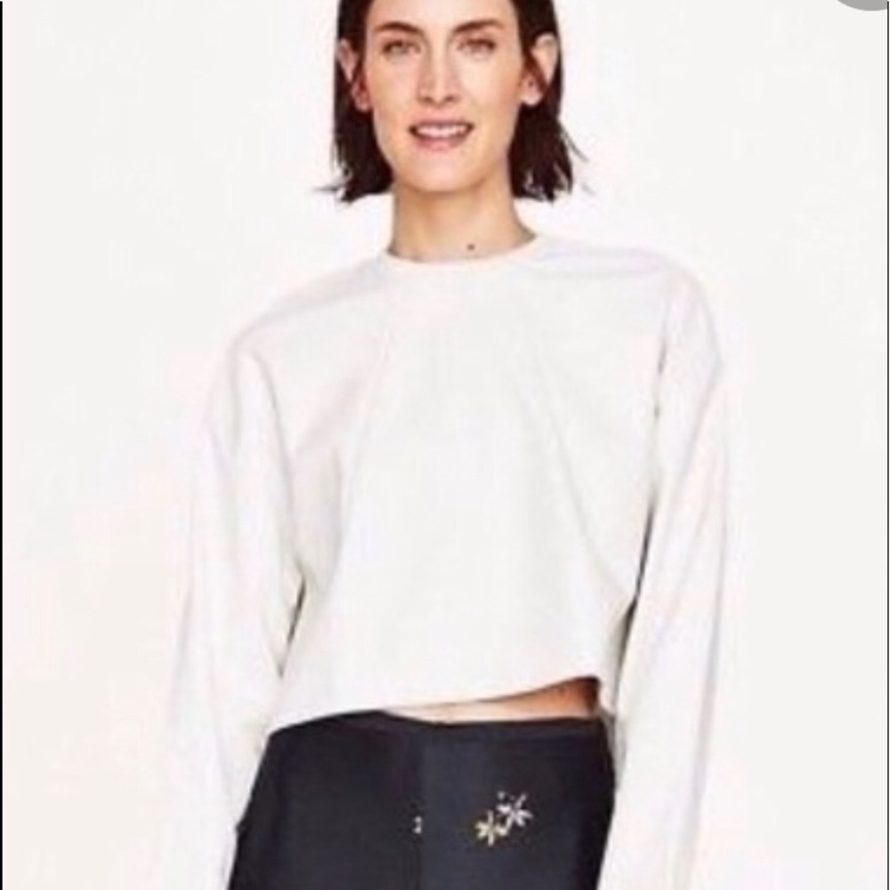 Zara off-white faux leather top! NWT